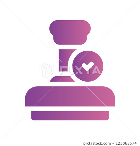 A straightforward icon for the seal, stamp, official 123065574