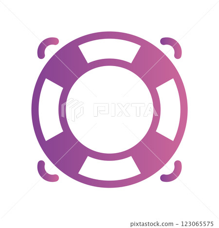 A straightforward icon for the life preserver 123065575