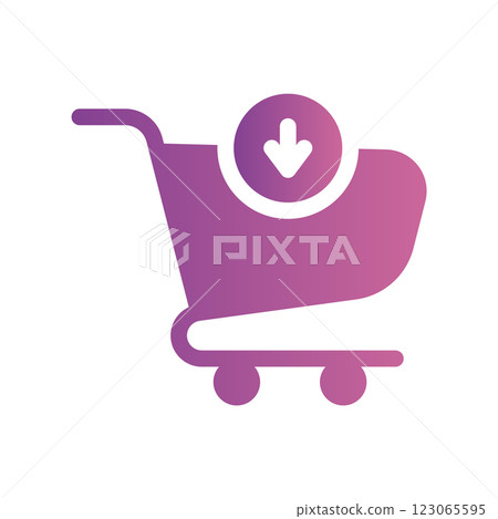 A straightforward icon for the shopping cart, add 123065595