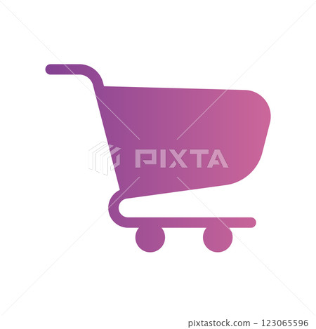 A straightforward icon for the shopping cart, empty A straightforward icon for the shopping cart, empty 123065596