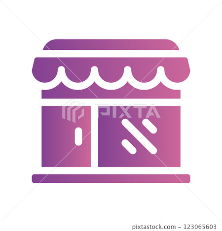 A straightforward icon for the store, stall 123065603