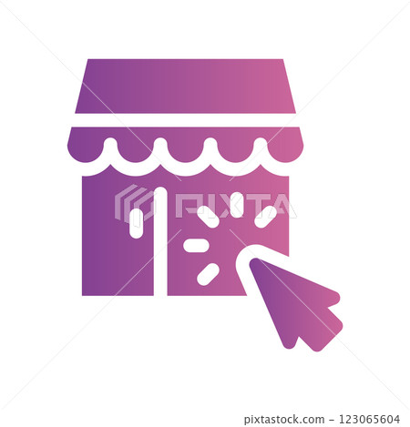 A straightforward icon for the online store 123065604