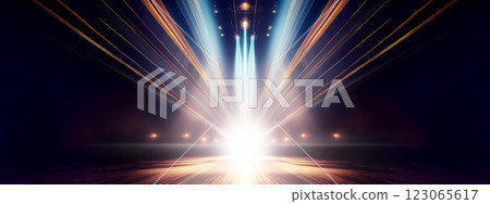 3d illustration background of a spotlit stage 123065617
