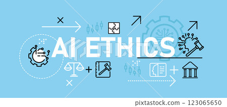 AI ethics conceptual smart machine deep learning engine data programming privacy policy guidelines technology optimization AI artificial intelligence icon concept design illustration AI ethics conceptual smart machine deep learning engine data programming privacy policy guidelines technology optimization AI artificial intelligence icon concept design illustration 123065650