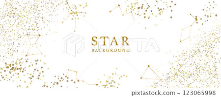 Stylish glittering gold constellation background material Stylish glittering gold constellation background material 123065998