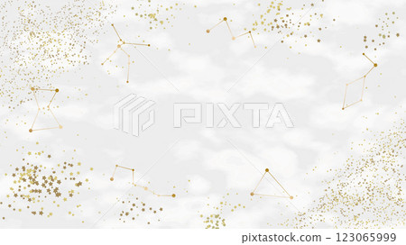 時尚閃閃發光的金色星座背景素材（全高清 16：9 尺寸） 123065999
