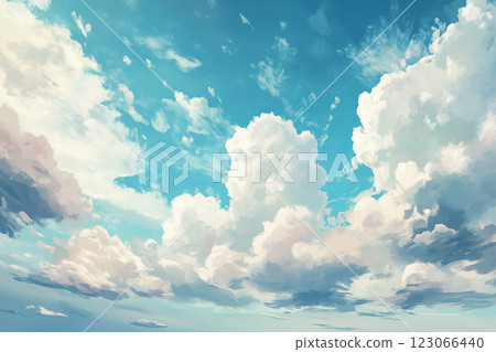 Summer blue sky and white clouds 123066440