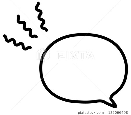 語音氣泡和波浪線的簡單黑白插圖 語音氣泡和波浪線的簡單黑白插圖 123066498
