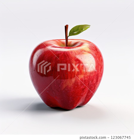an AI Image Generator, Perfectly Ripe Red Apple Isolated an AI Image Generator, Perfectly Ripe Red Apple Isolated 123067745