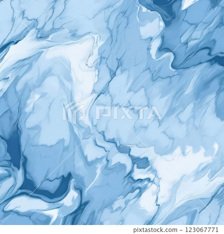the AI Image Generator, Serene Abstract Blue and White Marble Texture Design 123067771