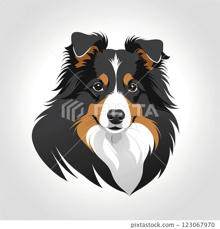 有蓬鬆毛髮的設得蘭牧羊犬 123067970