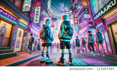 未來城市景觀：秋葉原影像 123067985