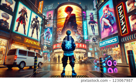 未來城市景觀：秋葉原影像 123067987