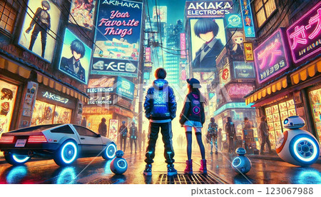 未來城市景觀：秋葉原影像 123067988