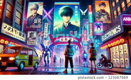 未來城市景觀:秋葉原影像 未來城市景觀:秋葉原影像 123067989