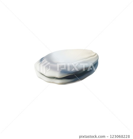 Vector 3d illustration of closed mussel or oyster, isolated background. Vector 3d illustration of closed mussel or oyster, isolated background. 123068228