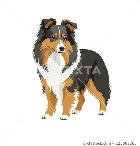 喜樂蒂牧羊犬身體緊湊，平衡性好 123068263