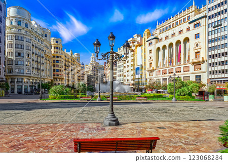 Valencia. Modernisme Plaza of the City Hall . Valencia. Modernisme Plaza of the City Hall . 123068284