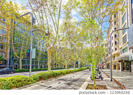 Urban views-landscapes most beautiful Catalan city - Barcelona. 123068288