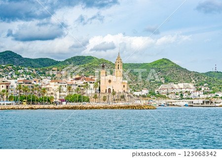 Iconic church of St. Bartholomew and St. Thecla. Sitges. 123068342