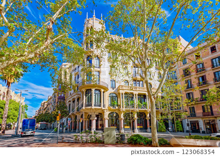 District Eixample. Fuster House .Barcelona. District Eixample. Fuster House .Barcelona. 123068354