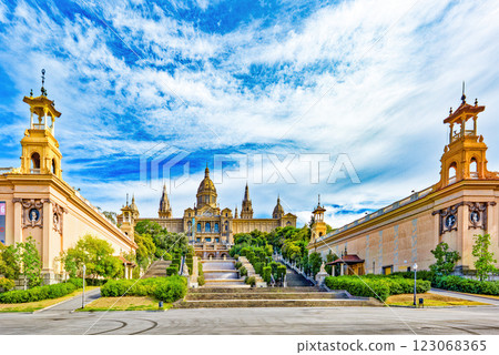 National Museum of Catalunia,Placa De Espanya Area. Barcelona. 123068365