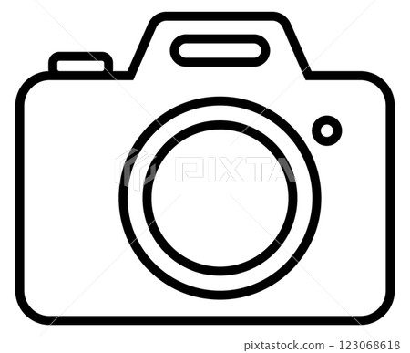 SLR camera icon illustration 123068618