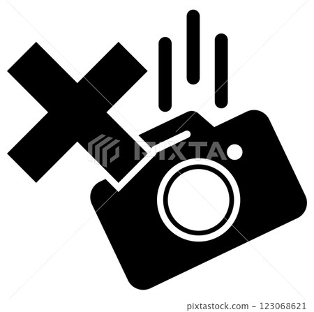 Icon illustration to prevent camera from falling 123068621