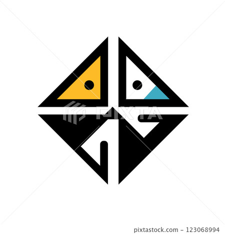 flat in black and white mobile application sushi 123068994