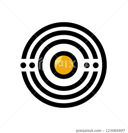 flat in black and white mobile application solar system 123068997