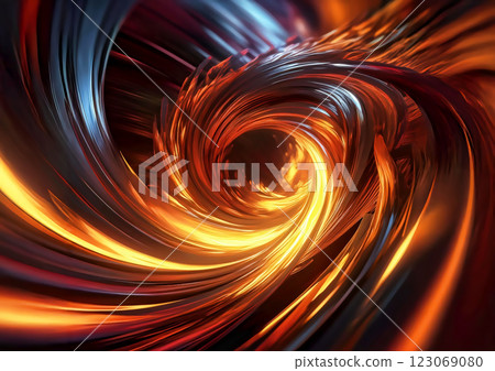 3d illustration background of swirling flames 123069080