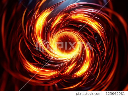 3d illustration background of swirling flames 123069081
