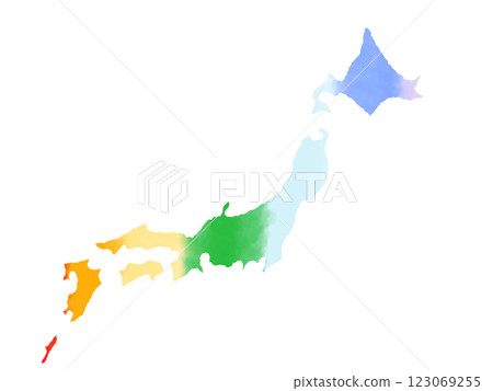 多彩的日本地圖 123069255