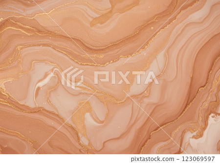 Colorful marbled background material (AI generated image) 123069597
