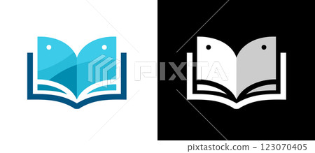 book template with bookmark icon, simple style 123070405