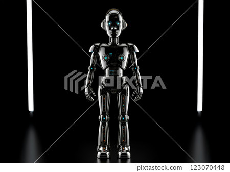 Retro glass robot figurine 123070448