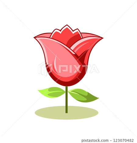flat modern design with shadow icon lotus 123070482