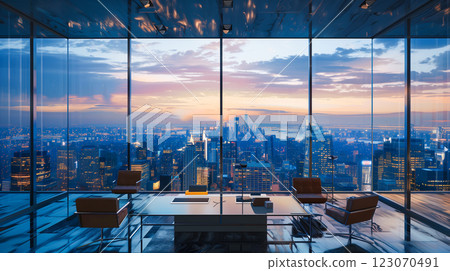 business modern office skyscraper view. 123070491