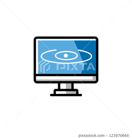 tv icon on white background 123070668