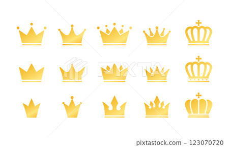 Crown icon set 123070720