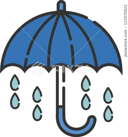 Stylish rain and umbrella icon material Stylish rain and umbrella icon material 123070822