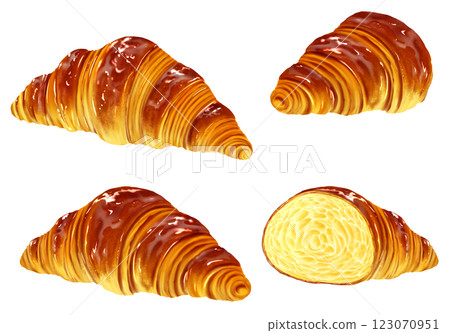 羊角麵包半橫切面 123070951