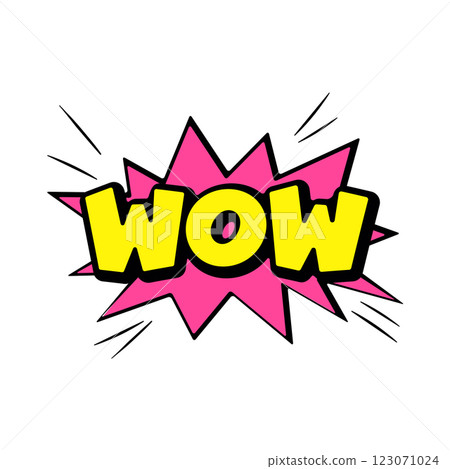 Comics bomb and explosion. Speech bubble with word wow. Design elements for print Comics bomb and explosion. Speech bubble with word wow. Design elements for print 123071024