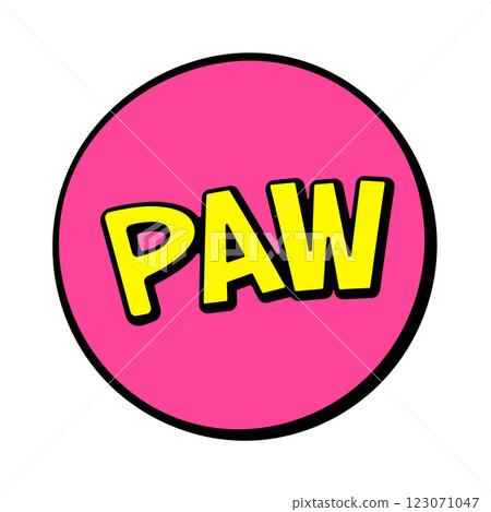 Comics bomb and explosion. Speech bubble with word paw. Design elements for print Comics bomb and explosion. Speech bubble with word paw. Design elements for print 123071047