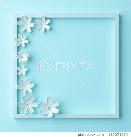 Support frame decorated with simple icons 123071674