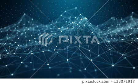 Digital abstract 3DCG illustration of cyberspace including big data and IT networks 123071917