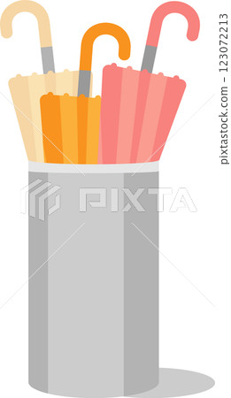 簡易傘架上的雨傘插圖 123072213