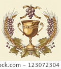 holy communion composition square illustration on white background 123072304