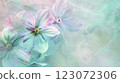Floral background with copy space, romantic soft greeting card design, painting with oil colors 123072306