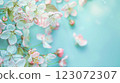 Floral background with copy space, romantic soft pastel colour greeting card design 123072307